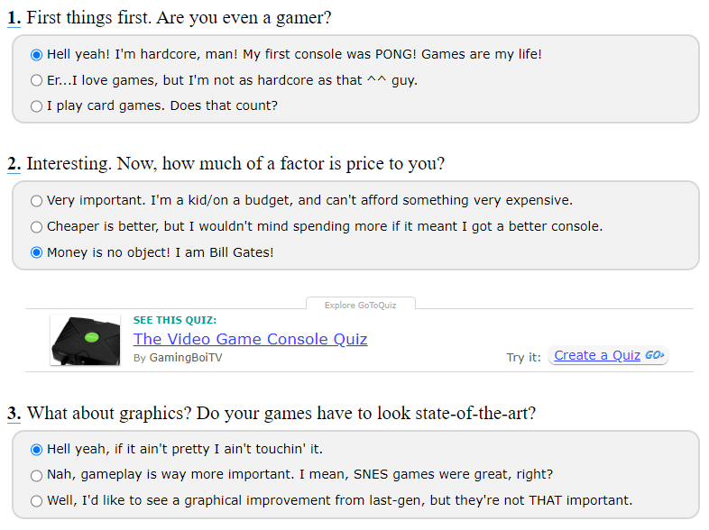 Gaming-Quiz