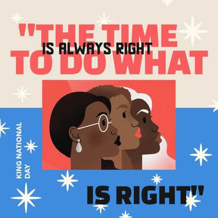 Instagram Post Generator für den Mlk Day mit einem Zitat