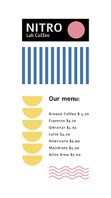 Instagram-Story-Generator mit Café-Thema und Menü