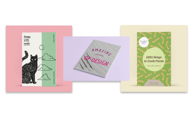Prenota mockup di pubblicazione con disegni di copertine di libri