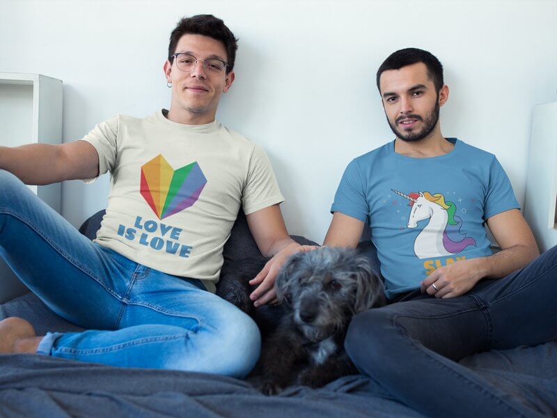 Mockup di design maglietta lgbt