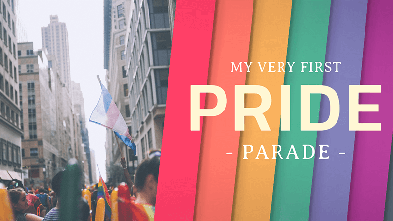 Modello di progettazione in miniatura per un video LGBT Pride