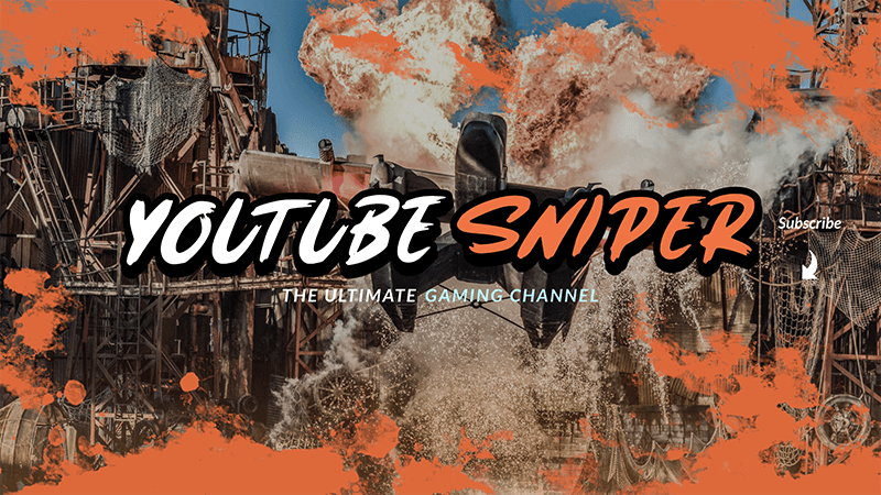 YouTube Banner Maker dla kanału gier z teksturowaną grafiką