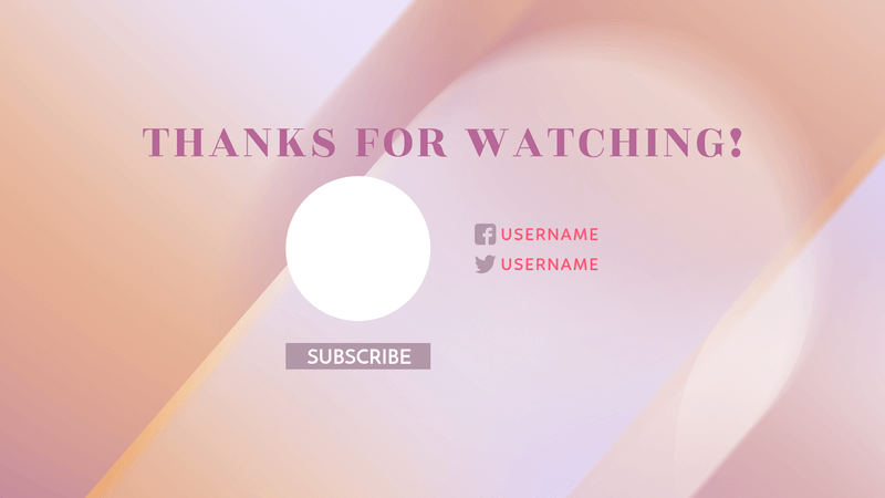 一个美容频道的 Youtube 结束屏幕模板