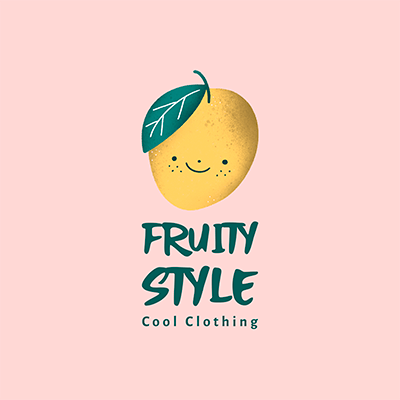 Pembuat Logo Bergambar Untuk Merek Pakaian Anak-anak Menampilkan Clipart Mangga