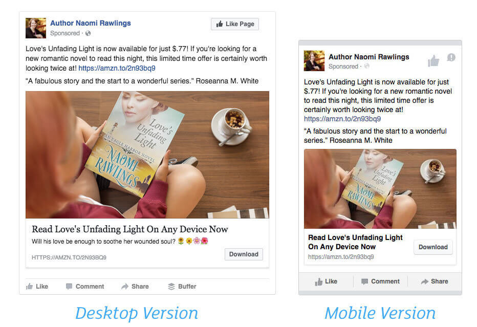 Facebook 廣告示例