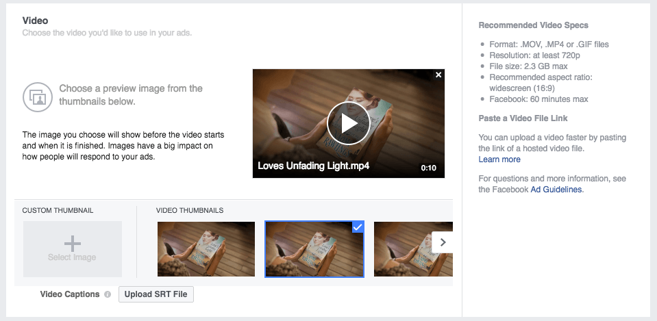 Facebook 廣告指南：視頻