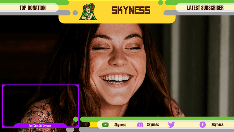 Twitch Overlay Maker بإطار كاميرا ويب يتميز برسومات مستديرة الحافة