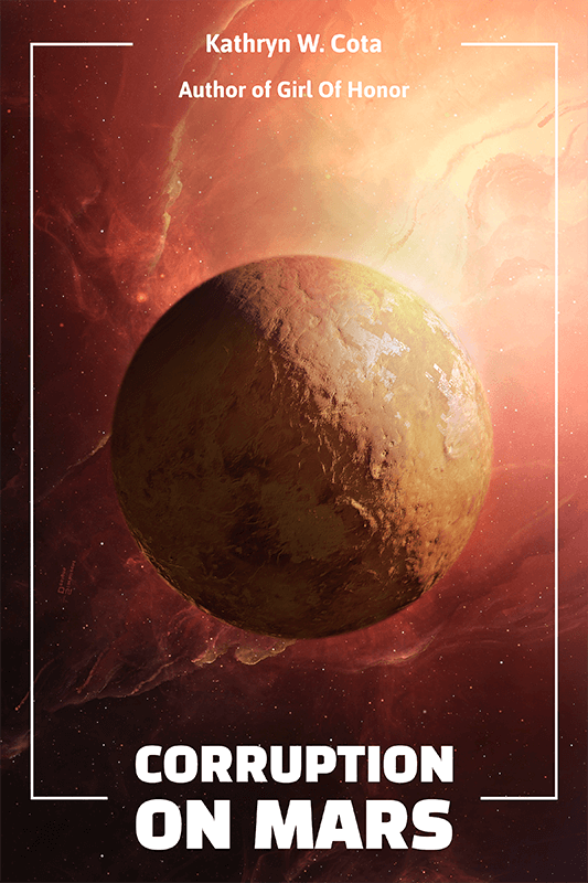 具有火星背景的科幻书籍封面制造商