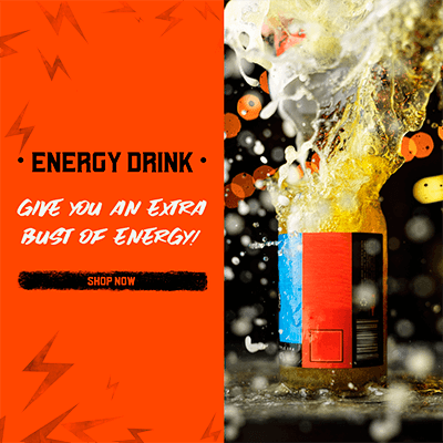 Szablon banera reklamowego na napój energetyczny Mlm Business Opportunity