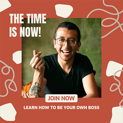 Modelo de banner de anúncio para anúncio de recrutamento de MLM