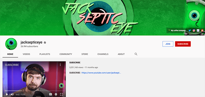 Jacksepticeye ブランディング