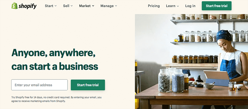 Strona główna Shopify