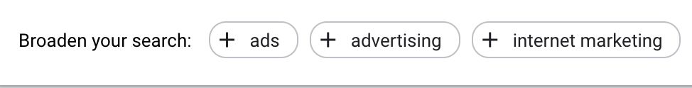 扩大搜索 Adwords