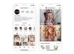 Instagram 购物移动图形示例