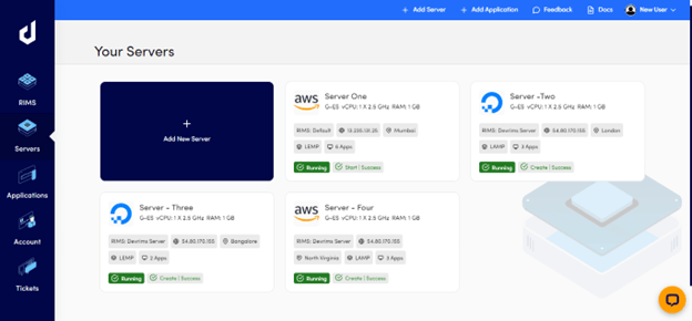 サーバーの Devrims プラットフォーム