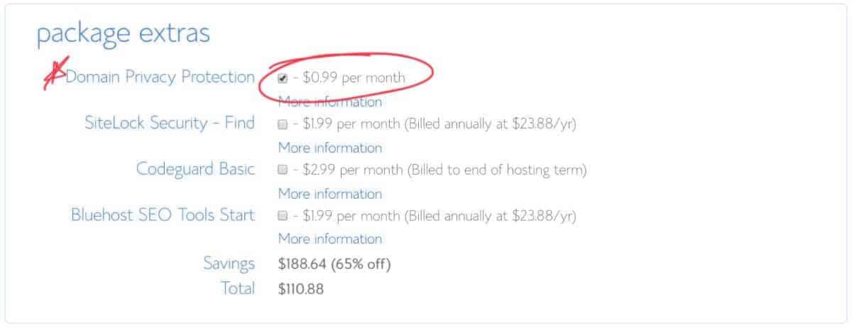 ekstra paket hosting blog
