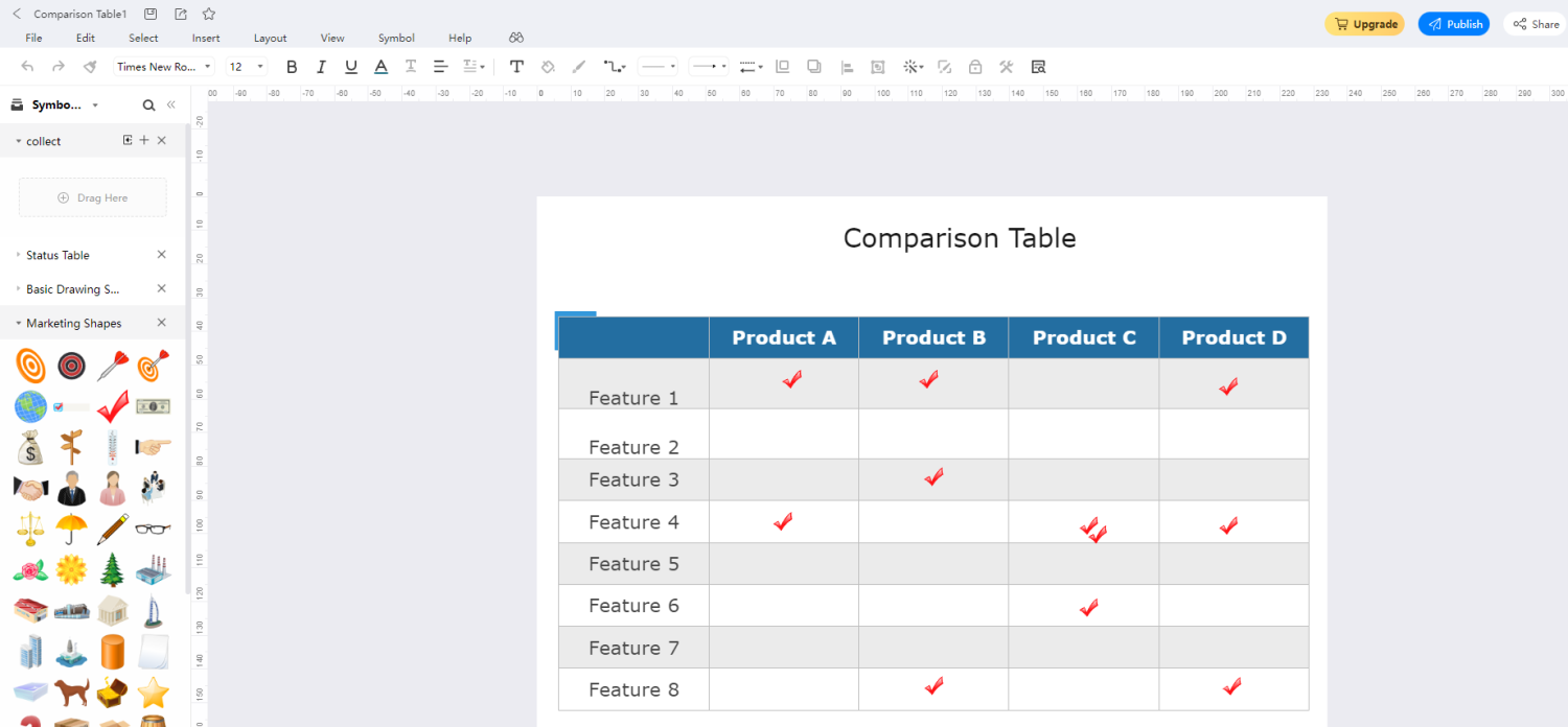 Créateur de graphiques de comparaison EdrawMax