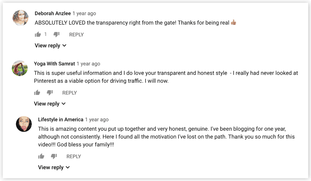 ความโปร่งใสในความคิดเห็นของ youtube