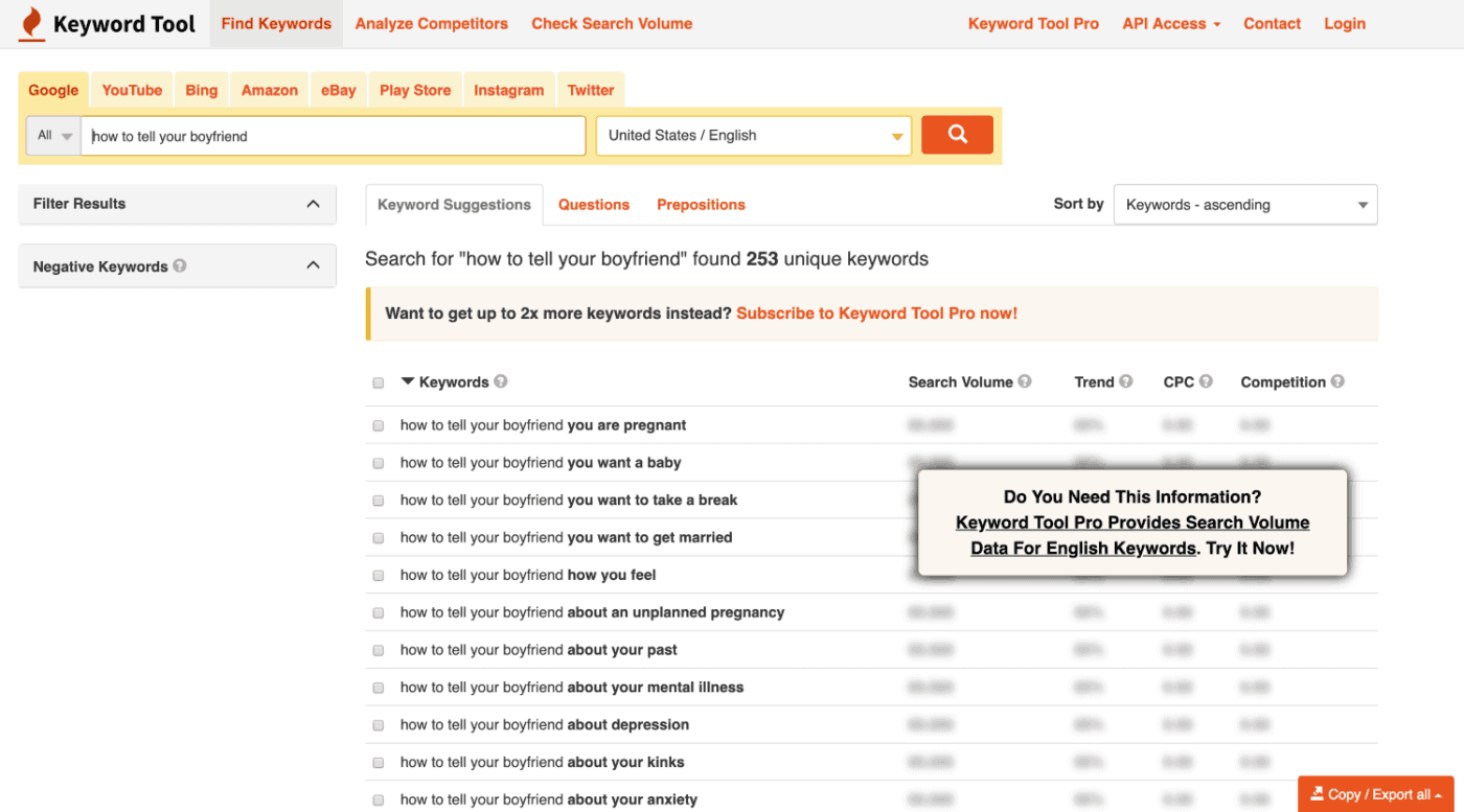 keyword.io 搜索建議