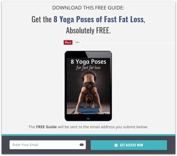 หน้า Landing Page การเลือกรับอีเมล Clickfunnels สำหรับการรวบรวมลูกค้าเป้าหมาย