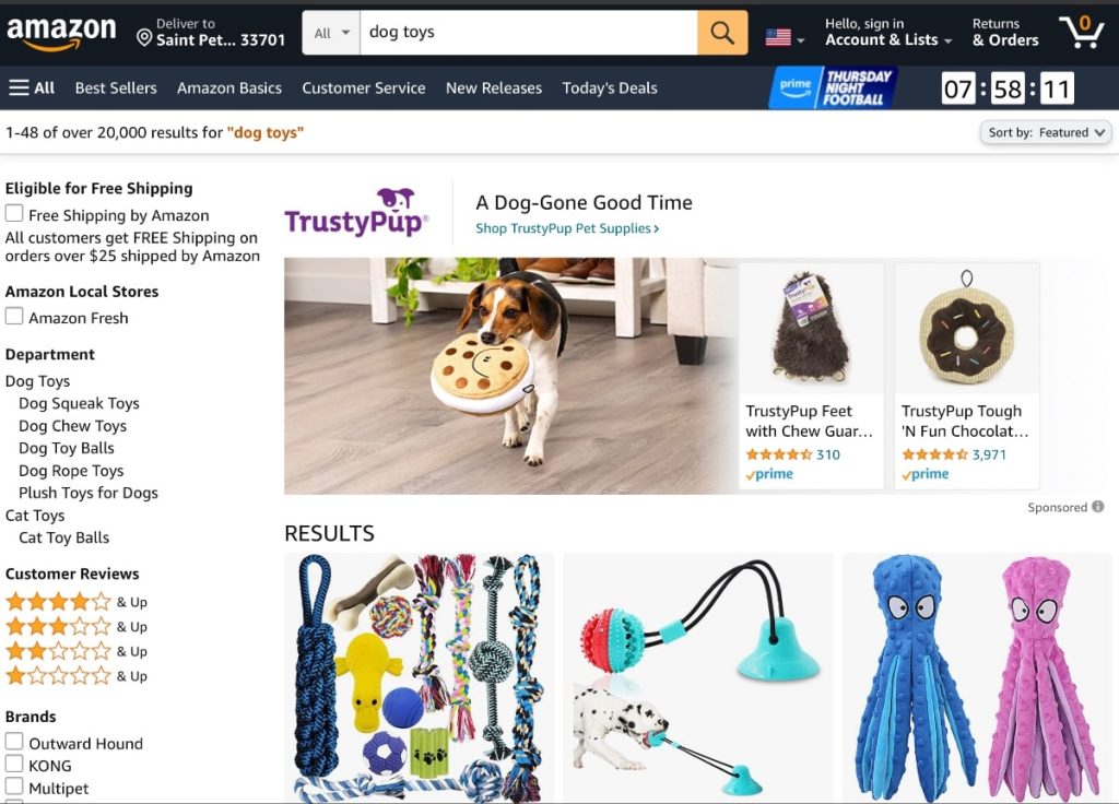 Amazon Associates ürünleri ekran görüntüsü