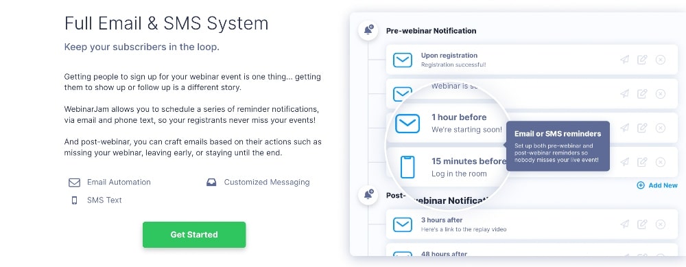 WebinarJam 网络研讨会电子邮件提醒