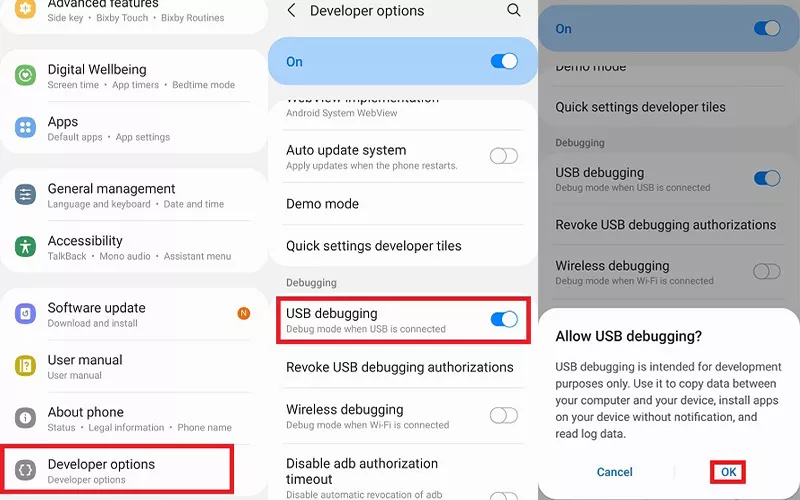 debug usb