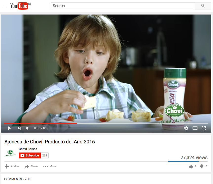 Sorteo de comentarios de YouTube de Salsas Chovi