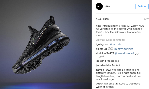 Comment Nike utilise Instagram