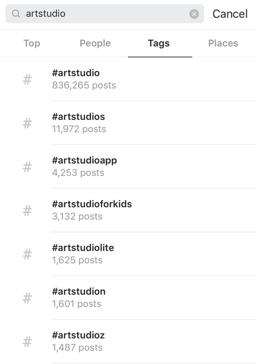Image de la recherche de hashtag Instagram