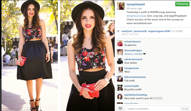 Exemple de marketing d'influence sur Instagram