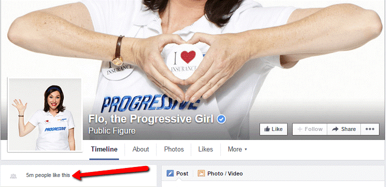 Nombre d'abonnés Facebook de Flo, la fille progressiste