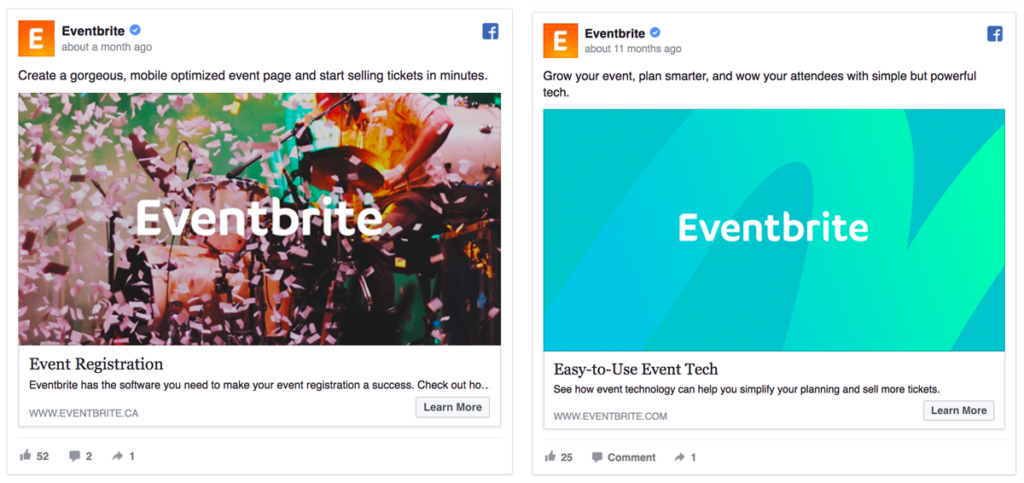 Teste AB Eventbrite
