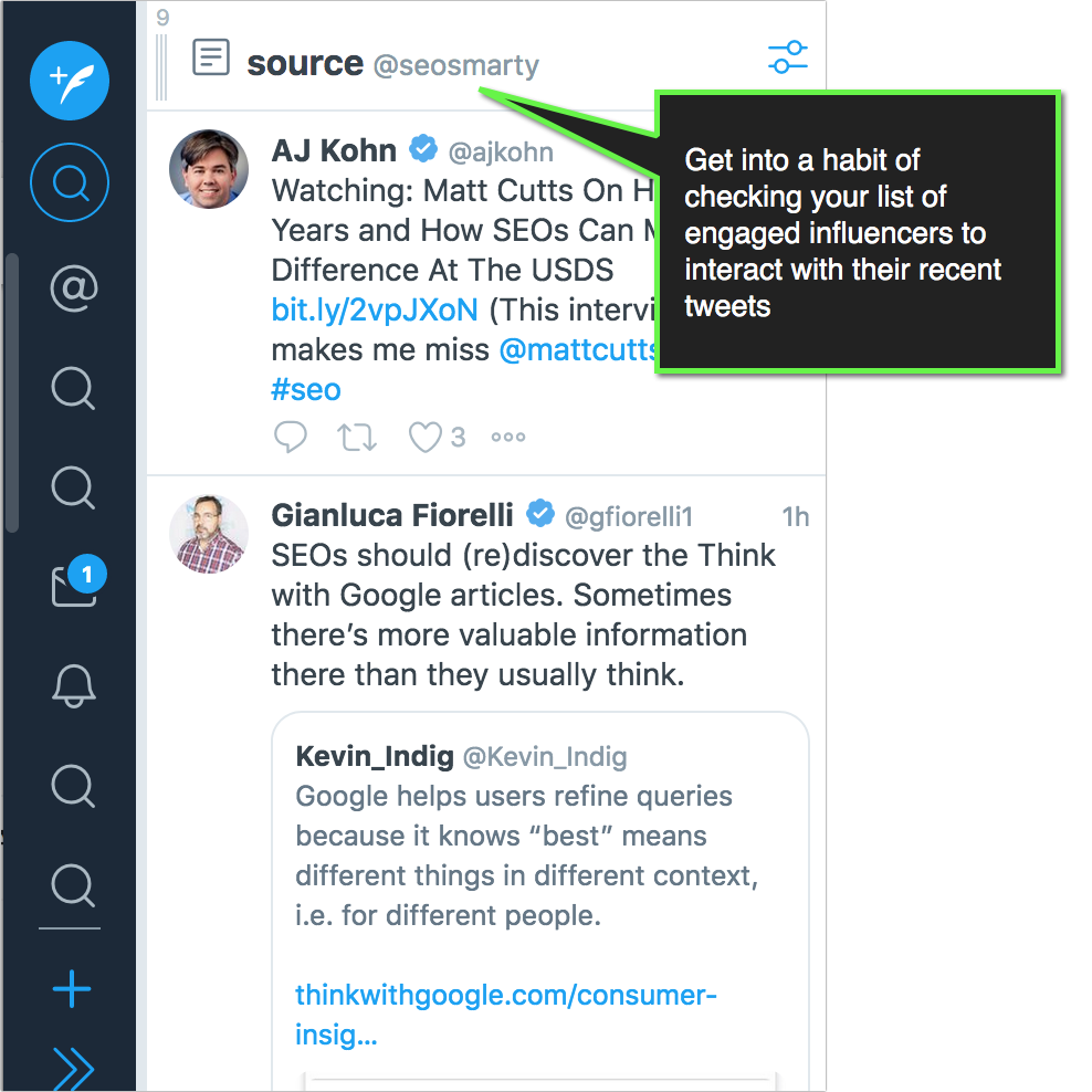 用于实时交互的 Tweetdeck