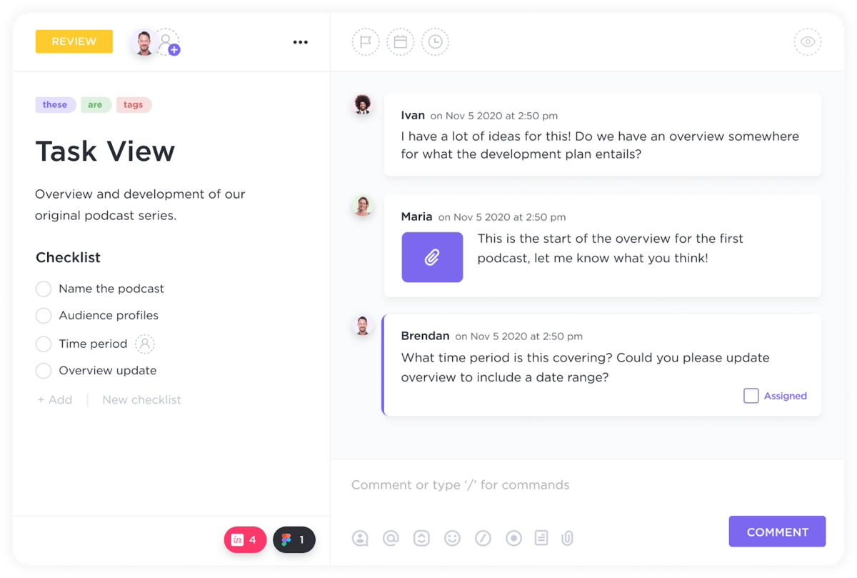 clickup 團隊通訊