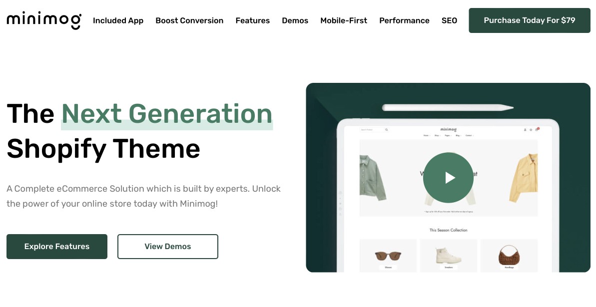 Motyw Shopify Minimog