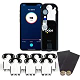 Pops Rebel Blood Glucose Monitor Kit - ชุดทดสอบน้ำตาลในเลือดขนาดกะทัดรัดให้ผลลัพธ์บนโทรศัพท์ของคุณ - ชุดทดสอบโรคเบาหวานด้วย Bluetooth เชื่อมต่อแบบไร้สายกับแอป iOS หรือ Android ที่จำเป็น - Glucometer Trial Kit รวม 24 แถบทดสอบและมีดหมอ
