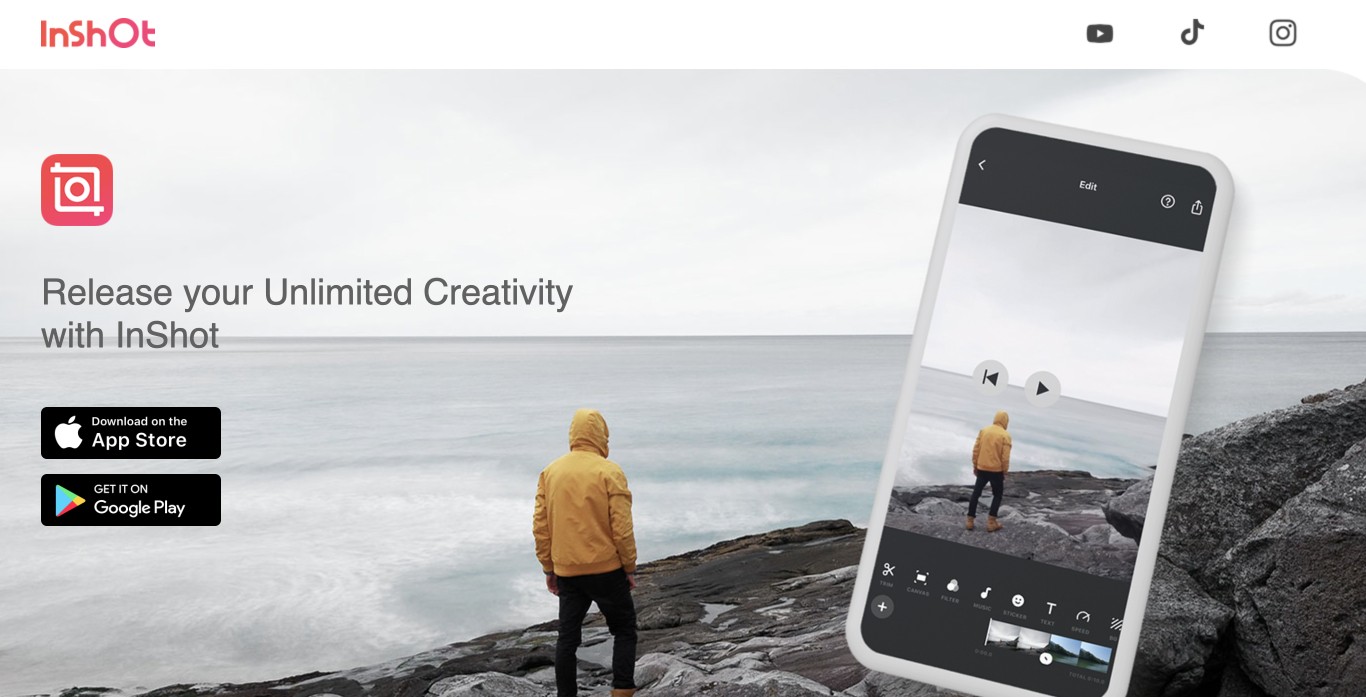 Aplicativo de edição de vídeo InShot