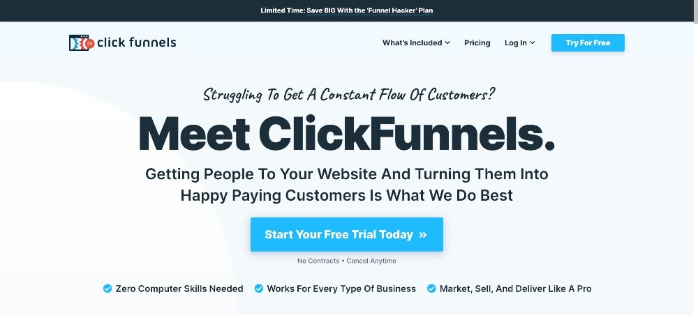 โปรแกรมพันธมิตร clickfunnels