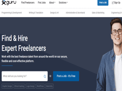 Los 10 mejores sitios de diseño gráfico independientes 2022 para diseñadores: plataformas independientes brillantes para el trabajo de diseño web @ads2020.marketing Blog para principiantes Guru-com-Find-hire-expert-freelance-designers-400x300