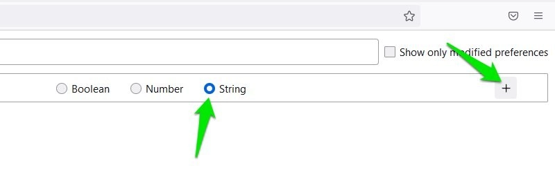 สร้างสตริงใหม่ใน Firefox