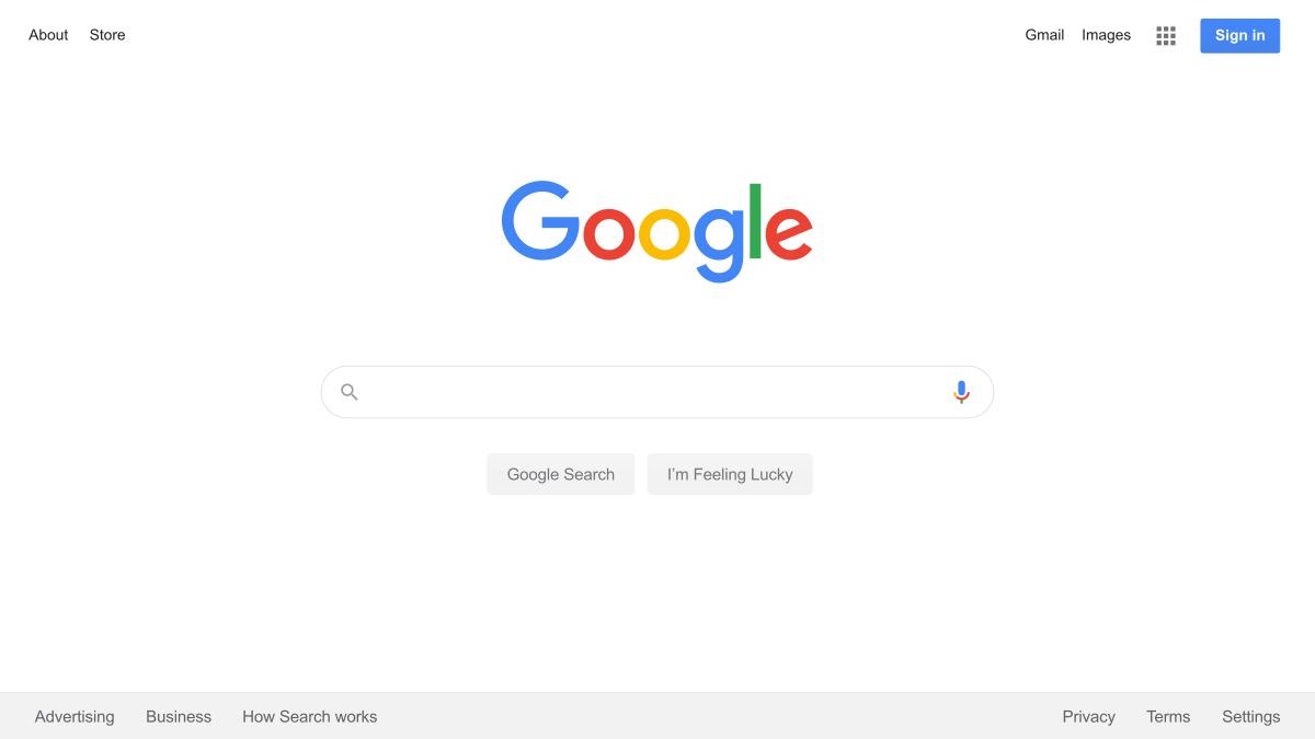 Главная страница Google