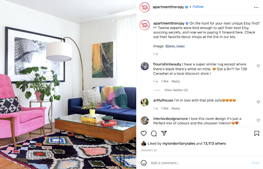 Vetrine visive Instragram
