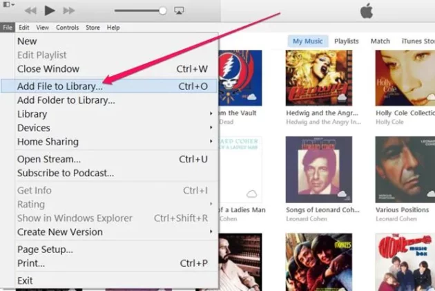 iTunes 추가 mp3 파일