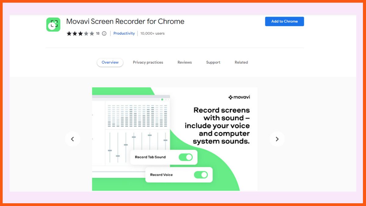 Perekam Layar Movavi - Ekstensi Chrome Perekaman Layar Terbaik