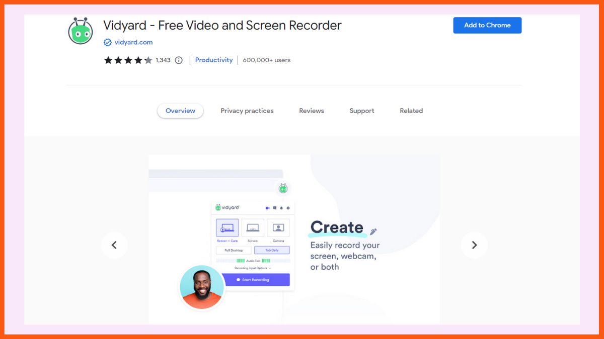 Vidyard - Ekstensi Chrome Perekaman Layar Terbaik