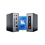 TRIGKEY N4 Mini PC dengan Prosesor Intel Celeron J4125 (hingga 2.7Ghz) 8G DDR4 128G M.2 SATA3 SSD Micro PC, Mendukung 2.4G/5G Dual Band WiFi/4K Dual HDMI/USB3.0/Gigabit Ethernet/Wake On LAN
