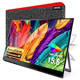 Monitor Portabel Layar Sentuh 4K, InnoView 15,6 Inci Adobe 100% RGB Ultra HD 3840x2160 USB C HDMI Monitor Kedua Eksternal untuk Laptop, MacBook, PS5, PS4, Xbox, Switch, Speaker Internal dengan Kickstand