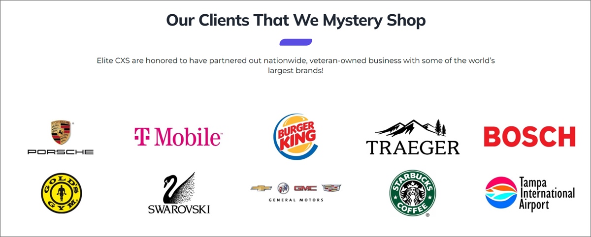 Clients Elite Cxs Mystery Shopping